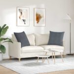 vidaXL Vankúše na pohovku 2 pcs Tmavo šedá 80 x 80 cm – Obrázok 4