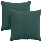 vidaXL Vankúše na pohovku 2 pcs Tmavozelená 80 x 80 cm – Obrázok 2