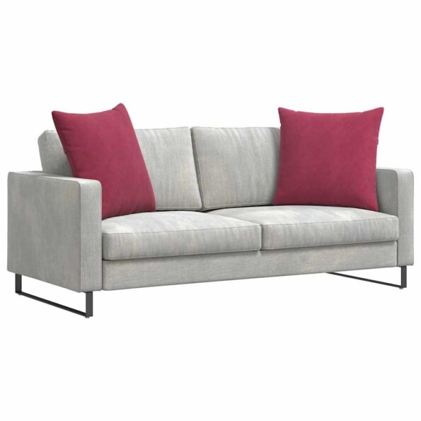 vidaXL Vankúše na pohovku 2 pcs Víno červené 80 x 80 cm – Obrázok 3