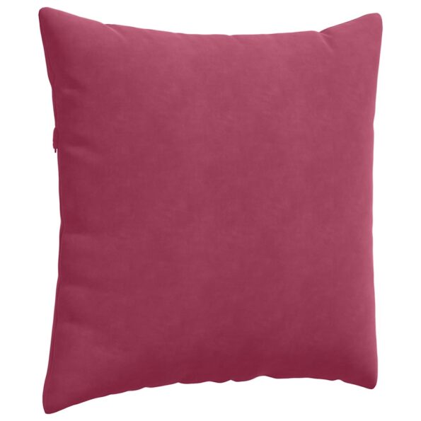 vidaXL Vankúše na pohovku 2 pcs Víno červené 80 x 80 cm – Obrázok 5