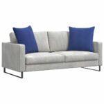 vidaXL Vankúše na pohovku 2 pcs Policajná modrá 80 x 80 cm – Obrázok 3