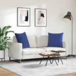 vidaXL Vankúše na pohovku 2 pcs Policajná modrá 80 x 80 cm – Obrázok 4