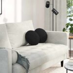 vidaXL Vankúše na sedenie 2 pcs Čierna Ø30 x 13 cm látka