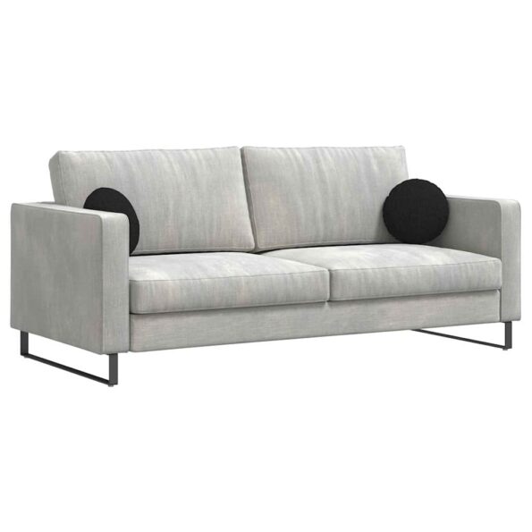 vidaXL Vankúše na sedenie 2 pcs Čierna Ø30 x 13 cm látka – Obrázok 3