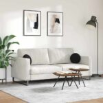 vidaXL Vankúše na sedenie 2 pcs Čierna Ø30 x 13 cm látka – Obrázok 4