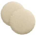vidaXL Vankúše na sedenie 2 pcs Krémová Ø30 x 13 cm látka – Obrázok 2