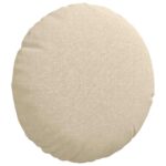 vidaXL Vankúše na sedenie 2 pcs Krémová Ø30 x 13 cm látka – Obrázok 5