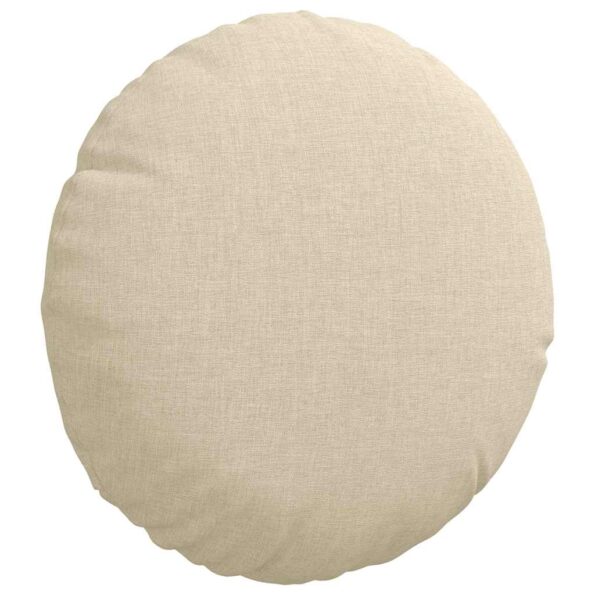 vidaXL Vankúše na sedenie 2 pcs Krémová Ø30 x 13 cm látka – Obrázok 5