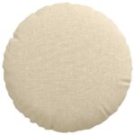 vidaXL Vankúše na sedenie 2 pcs Krémová Ø30 x 13 cm látka – Obrázok 6