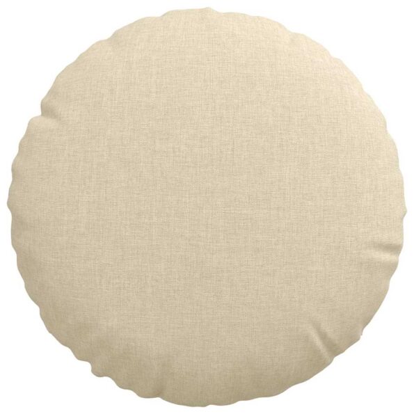 vidaXL Vankúše na sedenie 2 pcs Krémová Ø30 x 13 cm látka – Obrázok 6