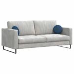 vidaXL Vankúše na sedenie 2 pcs Modrá Ø30 x 13 cm látka – Obrázok 3
