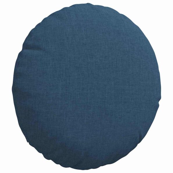 vidaXL Vankúše na sedenie 2 pcs Modrá Ø30 x 13 cm látka – Obrázok 5