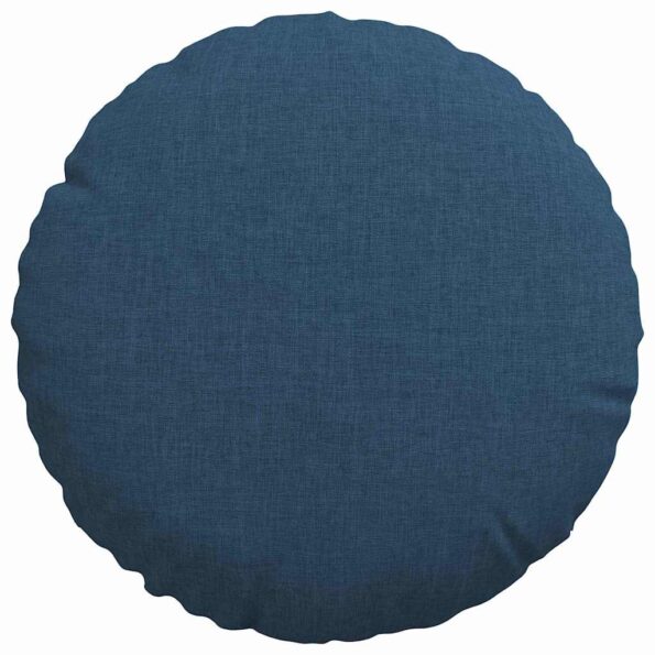 vidaXL Vankúše na sedenie 2 pcs Modrá Ø30 x 13 cm látka – Obrázok 6