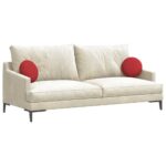 vidaXL Vankúše na sedenie 2 pcs Červená Ø30 x 13 cm látka – Obrázok 3
