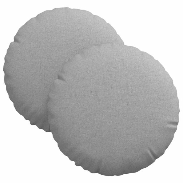 vidaXL Vankúše na sedenie 2 pcs Oblá šedá Ø30 x 13 cm látka – Obrázok 2