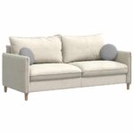 vidaXL Vankúše na sedenie 2 pcs Oblá šedá Ø30 x 13 cm látka – Obrázok 3