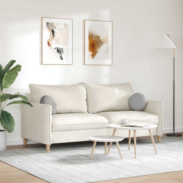 vidaXL Vankúše na sedenie 2 pcs Oblá šedá Ø30 x 13 cm látka – Obrázok 4