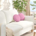 vidaXL Vankúše na sedenie 2 pcs Ružová Ø30 x 13 cm látka