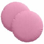 vidaXL Vankúše na sedenie 2 pcs Ružová Ø30 x 13 cm látka – Obrázok 2