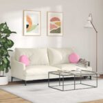 vidaXL Vankúše na sedenie 2 pcs Ružová Ø30 x 13 cm látka – Obrázok 4