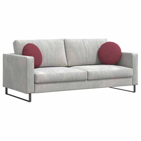 vidaXL Vankúše na sedenie 2 pcs Víno červené Ø40 x 13 cm látka – Obrázok 3