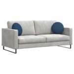 vidaXL Vankúše na sedenie 2 pcs Modrá Ø40 x 13 cm látka – Obrázok 3