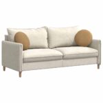 vidaXL Vankúše na sedenie 2 pcs Hnedá Ø 40 x 13 cm Zamat – Obrázok 3