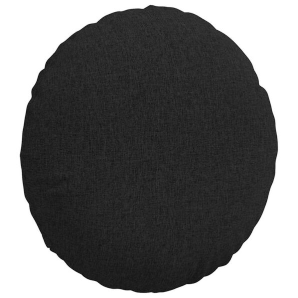 vidaXL Vankúše na sedenie 2 pcs Čierna Ø60 x 21 cm látka – Obrázok 5