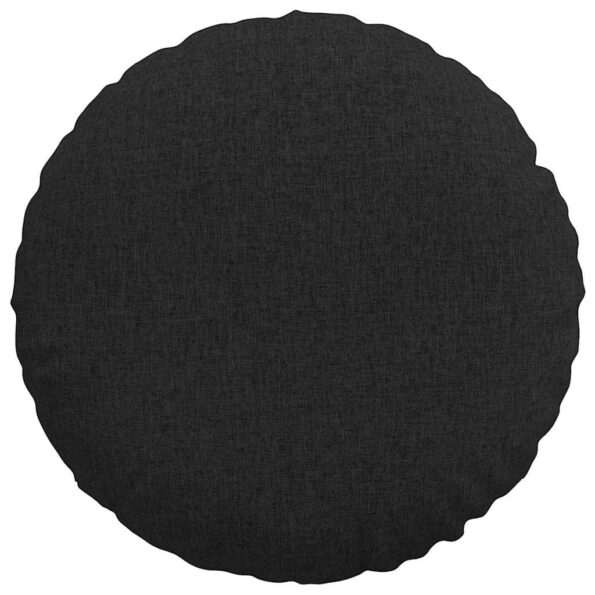vidaXL Vankúše na sedenie 2 pcs Čierna Ø60 x 21 cm látka – Obrázok 6