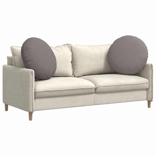 vidaXL Vankúše na sedenie 2 pcs Sivohnedá Ø60 x 21 cm látka – Obrázok 3