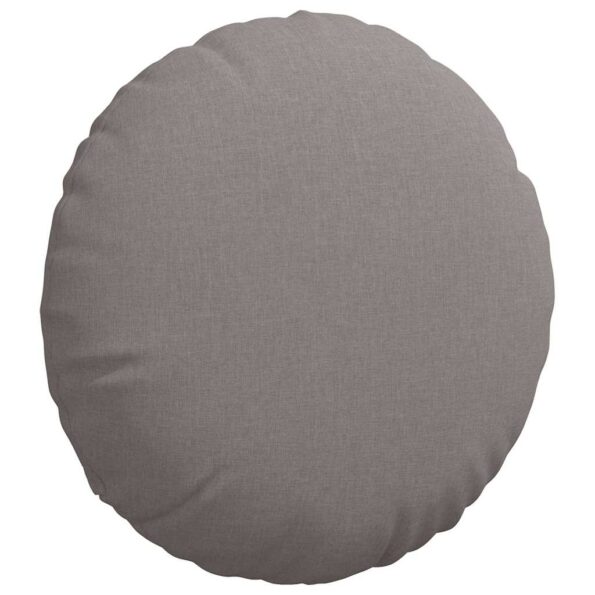 vidaXL Vankúše na sedenie 2 pcs Sivohnedá Ø60 x 21 cm látka – Obrázok 5