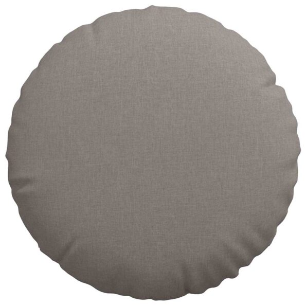 vidaXL Vankúše na sedenie 2 pcs Sivohnedá Ø60 x 21 cm látka – Obrázok 6