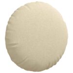 vidaXL Vankúše na sedenie 2 pcs Krémová Ø60 x 21 cm látka – Obrázok 5