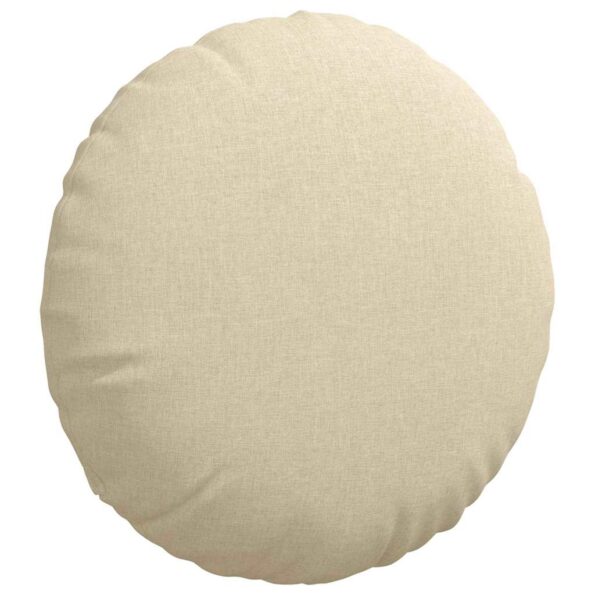 vidaXL Vankúše na sedenie 2 pcs Krémová Ø60 x 21 cm látka – Obrázok 5