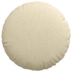 vidaXL Vankúše na sedenie 2 pcs Krémová Ø60 x 21 cm látka – Obrázok 6