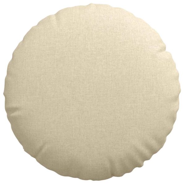 vidaXL Vankúše na sedenie 2 pcs Krémová Ø60 x 21 cm látka – Obrázok 6