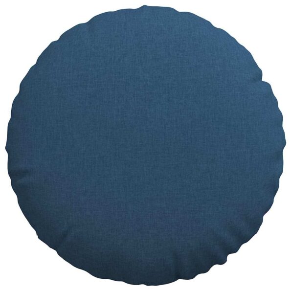 vidaXL Vankúše na sedenie 2 pcs Modrá Ø60 x 21 cm látka – Obrázok 6