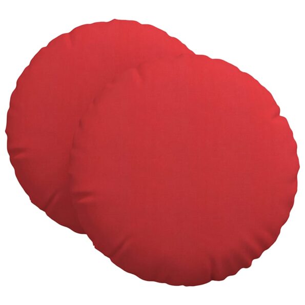 vidaXL Vankúše na sedenie 2 pcs Červená Ø60 x 21 cm látka – Obrázok 2