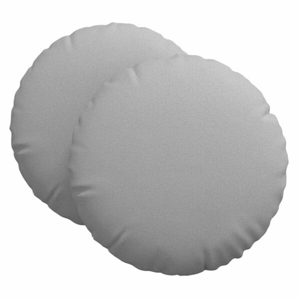 vidaXL Vankúše na sedenie 2 pcs Oblá šedá Ø60 x 21 cm látka – Obrázok 2