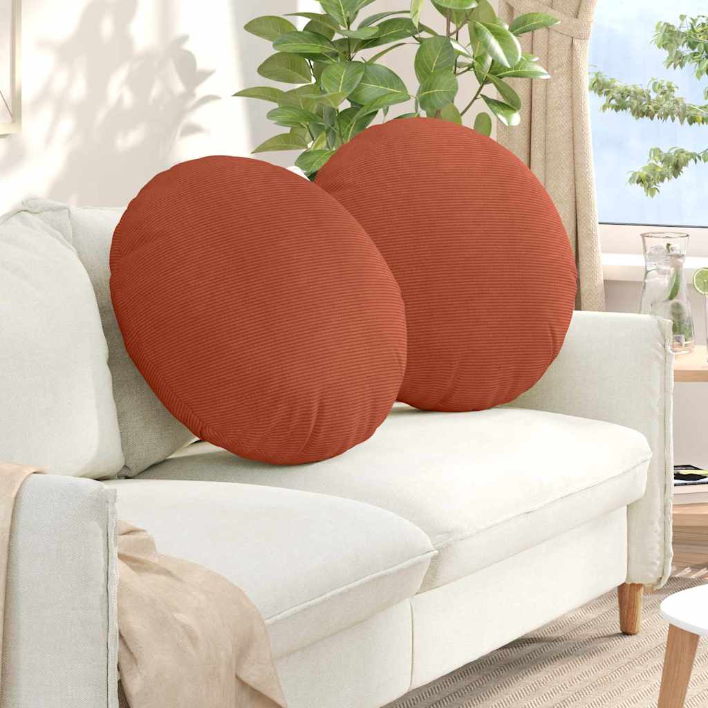 42014230_1.jpg vidaXL Vankúše na sedenie 2 pcs Červenooranžová Ø60 x 21 cm – Obrázok 1