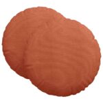 vidaXL Vankúše na sedenie 2 pcs Červenooranžová Ø60 x 21 cm – Obrázok 2