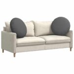 vidaXL Vankúše na sedenie 2 pcs Tmavo šedá Ø80 x 29 cm látka – Obrázok 3