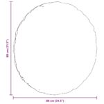 vidaXL Vankúše na sedenie 2 pcs Modrá Ø80 x 29 cm látka – Obrázok 9