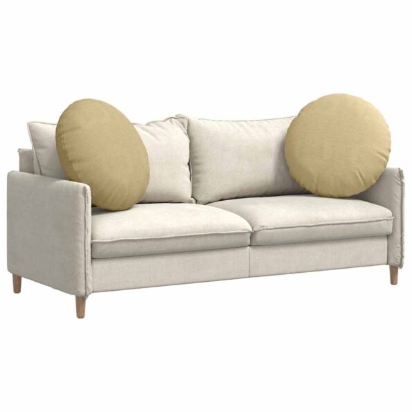 vidaXL Vankúše na sedenie 2 pcs Šedá zelená Ø 80 cm Kordúrová tkanina – Obrázok 3