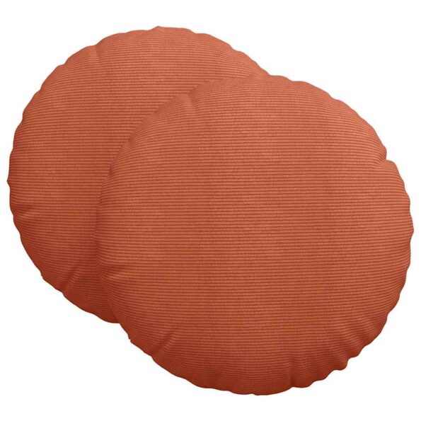 vidaXL Vankúše na sedenie 2 pcs Červenooranžová Ø 80 cm – Obrázok 2
