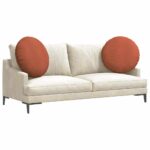 vidaXL Vankúše na sedenie 2 pcs Červenooranžová Ø 80 cm – Obrázok 3