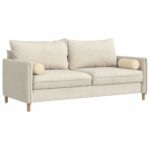 vidaXL Podložkové vankúše 2 pcs Krémová Ø 15 x 40 cm látka – Obrázok 3