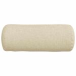 vidaXL Podložkové vankúše 2 pcs Krémová Ø 15 x 40 cm látka – Obrázok 6