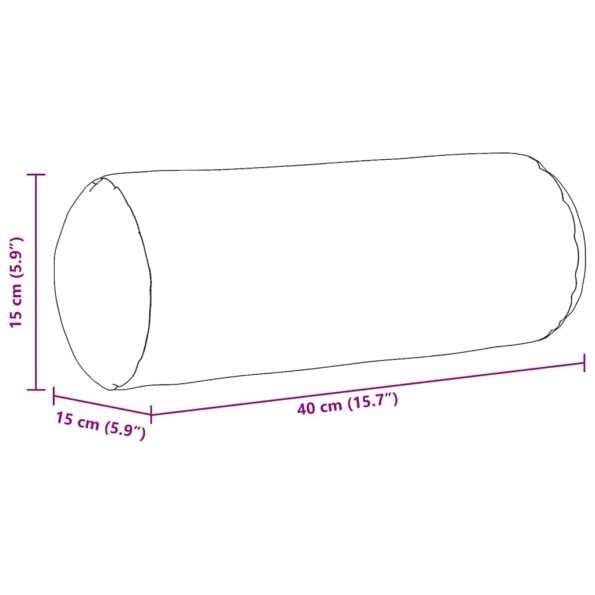 vidaXL Podložkové vankúše 2 pcs Šedá zelená Ø 15 x 40 cm – Obrázok 10