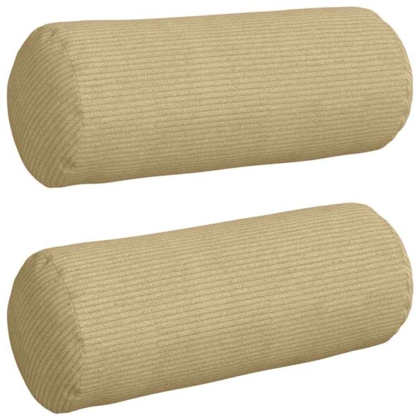 vidaXL Podložkové vankúše 2 pcs Šedá zelená Ø 15 x 40 cm – Obrázok 2